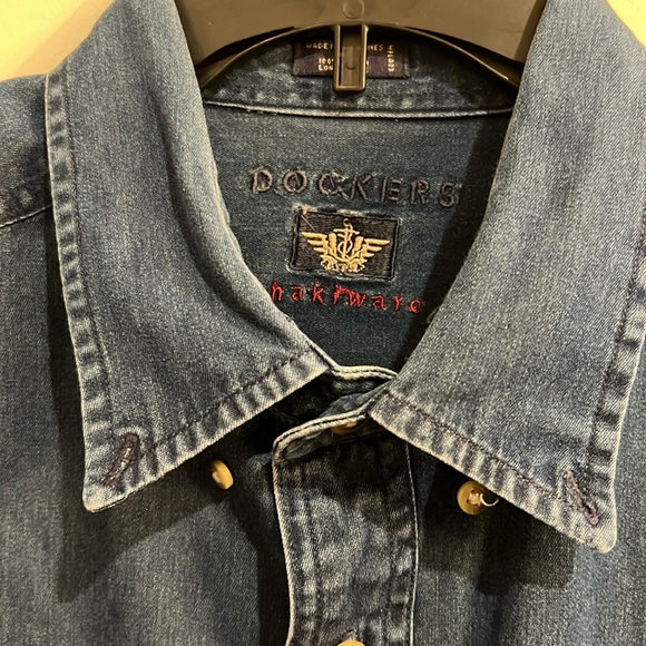 Dockers Mens Jean Button Down Shirt XL - Picture 3 of 5